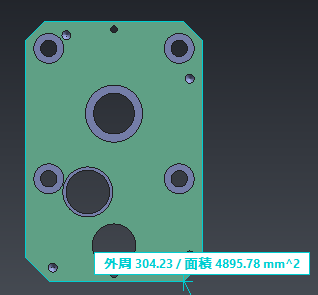 Perimeter and area measurement in StepGeomChecker